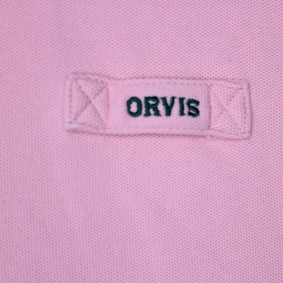 Orvis Signature Polo Shirt Mens 2XL XXL Pink Split Hem 100% Cotton Short Sleeve - Picture 7 of 14